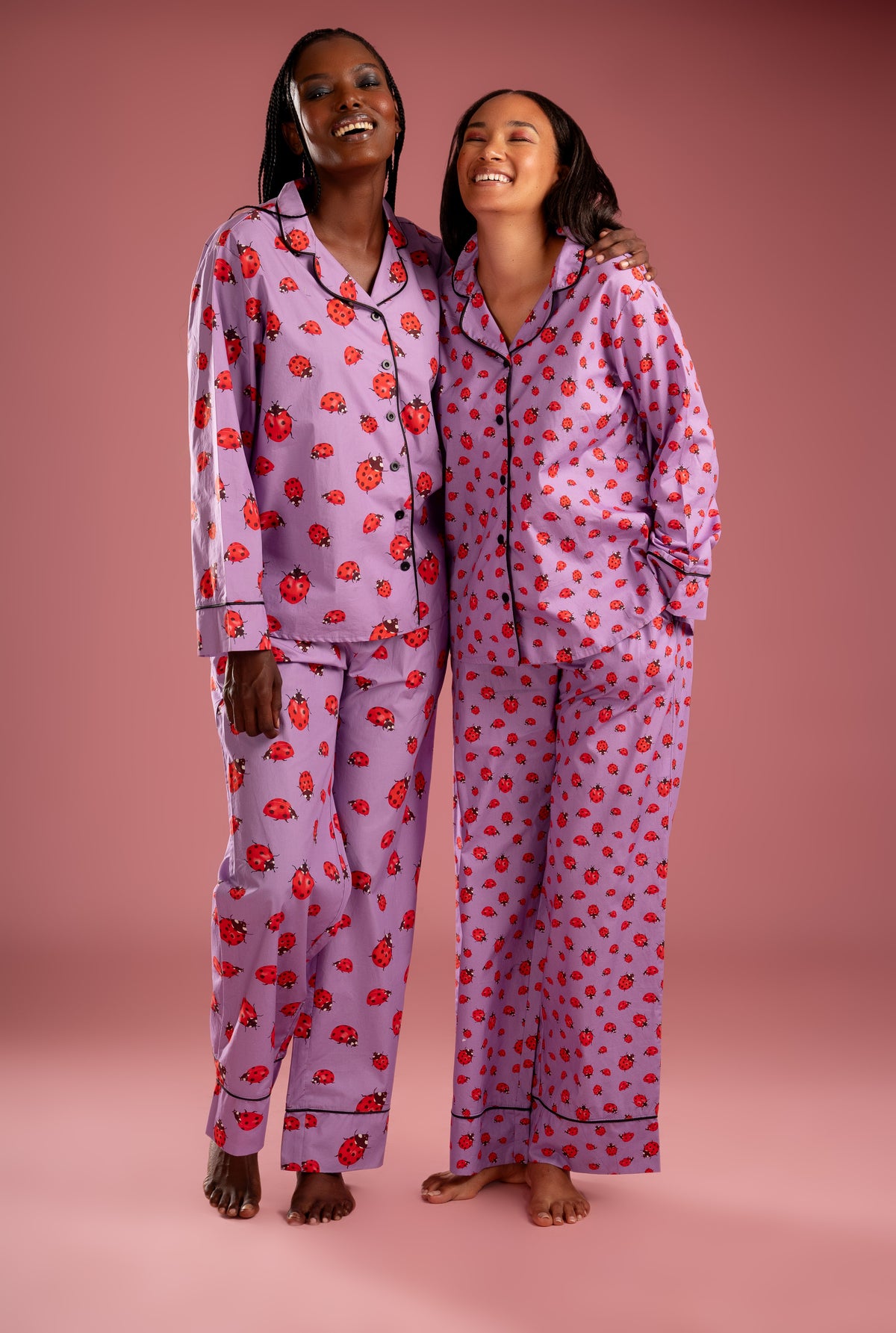 Nala Classic Pajama Set - Lilac Jumbo Ladybirds