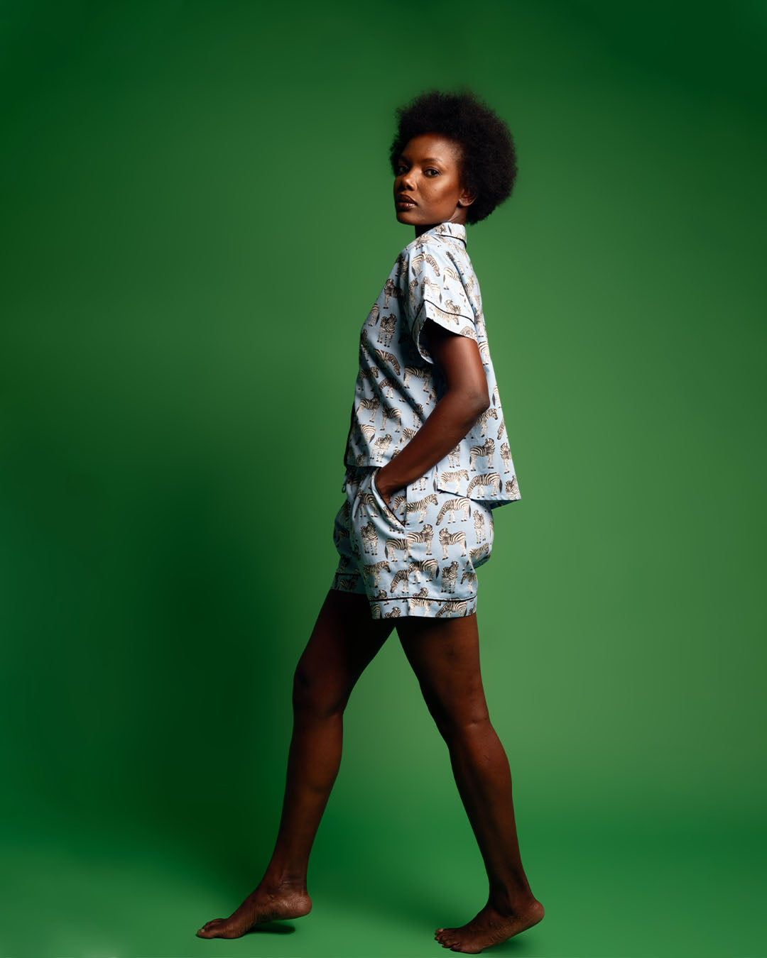 NDOTO | Pajama Shorts with Short Sleeve Shirt