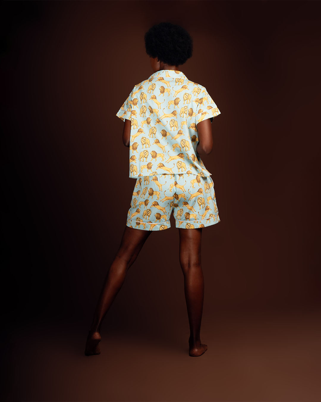 NDOTO | Pajama Shorts with Short Sleeve Shirt