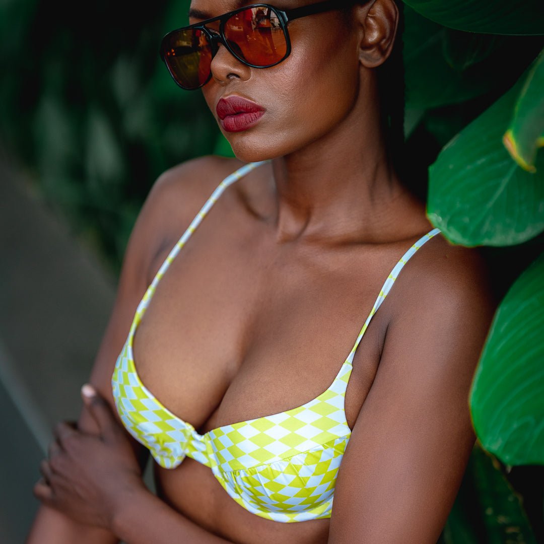 Tabarka | Underwire Bikini Top & Side Tie Bikini Bottom - CocoLiliAfrica